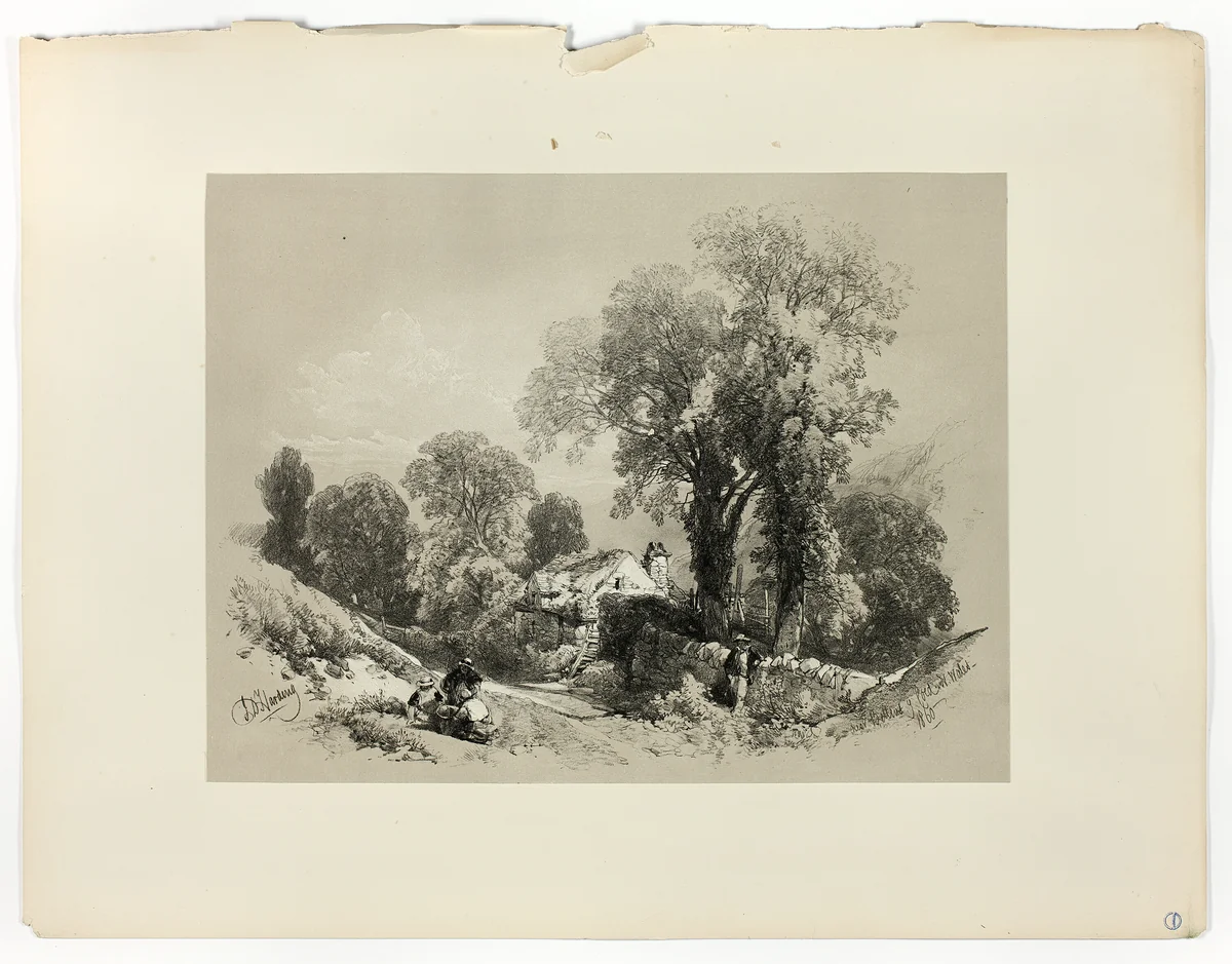 Near Bettws y Coed, N. Wales, from Picturesque Selections by James Duffield Harding, print, 1860