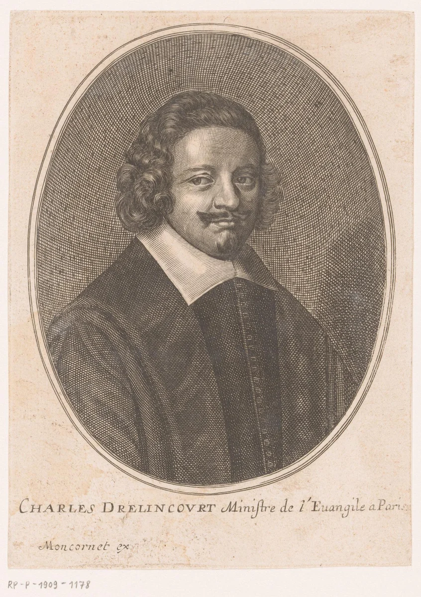 Portret van Charles Drelincourt by anonymous, print, 1630-1668