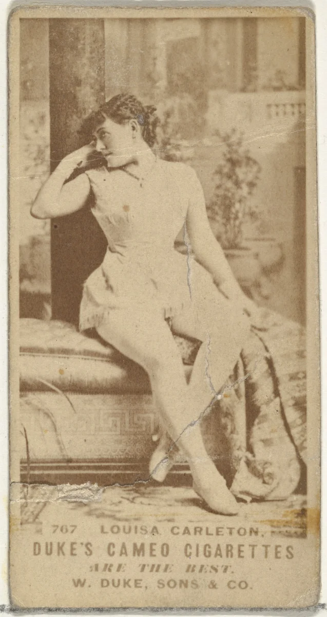 Card Number 767, Louisa Carleton, from the Actors and Actresses series (N145-5) issued by Duke Sons & Co. to promote Cameo Cigarettes by W. Duke, Sons & Co., photograph, 1880-1889
