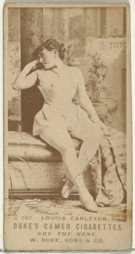 Card Number 767, Louisa Carleton, from the Actors and Actresses series (N145-5) issued by Duke Sons & Co. to promote Cameo Cigarettes by W. Duke, Sons & Co., photograph, 1880-1889