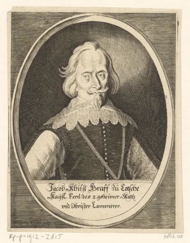 Portret van Hanns Jakob Khiesel von Kaltenbrunn by Unknown, print, 1591-1662