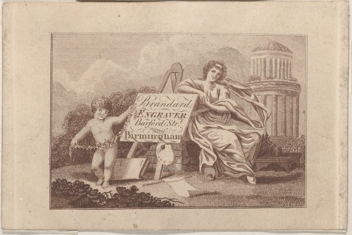 Trade Card for Brandard, Engraver by anonymous, print, 1800-1900