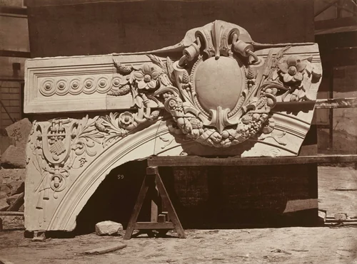 Ornamental Sculpture from the Paris Opera House (Arch Detail) by Louis-Émile Durandelle, photograph, 1865