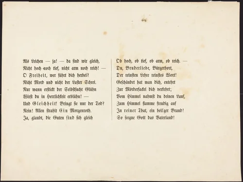 Auch ein Todtentanz: Text Page by Alfred Rethel, print, 1849