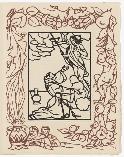 Plate (page 245) from Les Petites Fleurs de St. François (The Little Flowers of St. Francis) by Émile Bernard, illustrated book, 1928