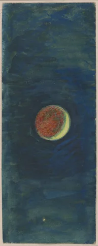 Study of the Crescent Moon in "The Ship" by William Holman Hunt, print, 1870-1880