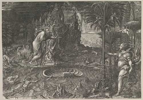Allegory of Life by Giorgio Ghisi, print, 1561