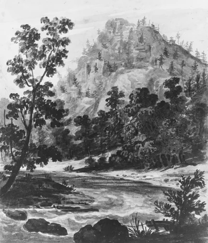 Delaware Water Gap (?) by Pavel Svinin, artwork, 1811-1816