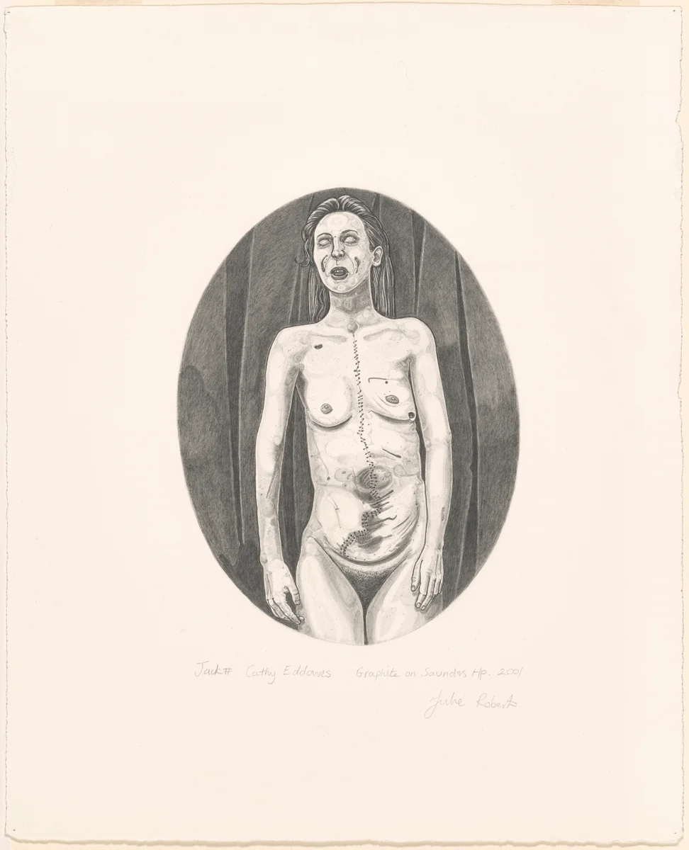 Jack # Cathy Eddowes by Julie Roberts, drawing, 2001