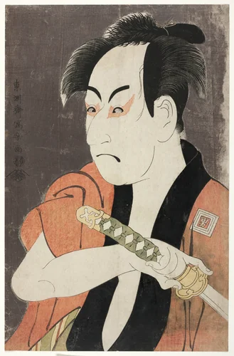 The actor Ichikawa Omezo as the manservant Ippei by Toshusai Sharaku (東洲斎 写楽), print, 1794