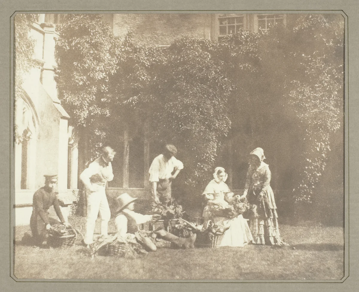 The Fruit Sellers by William Henry Fox Talbot, photograph, 1837-1850