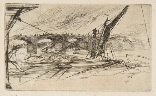 Vauxhall Bridge by James McNeill Whistler, print, 1861