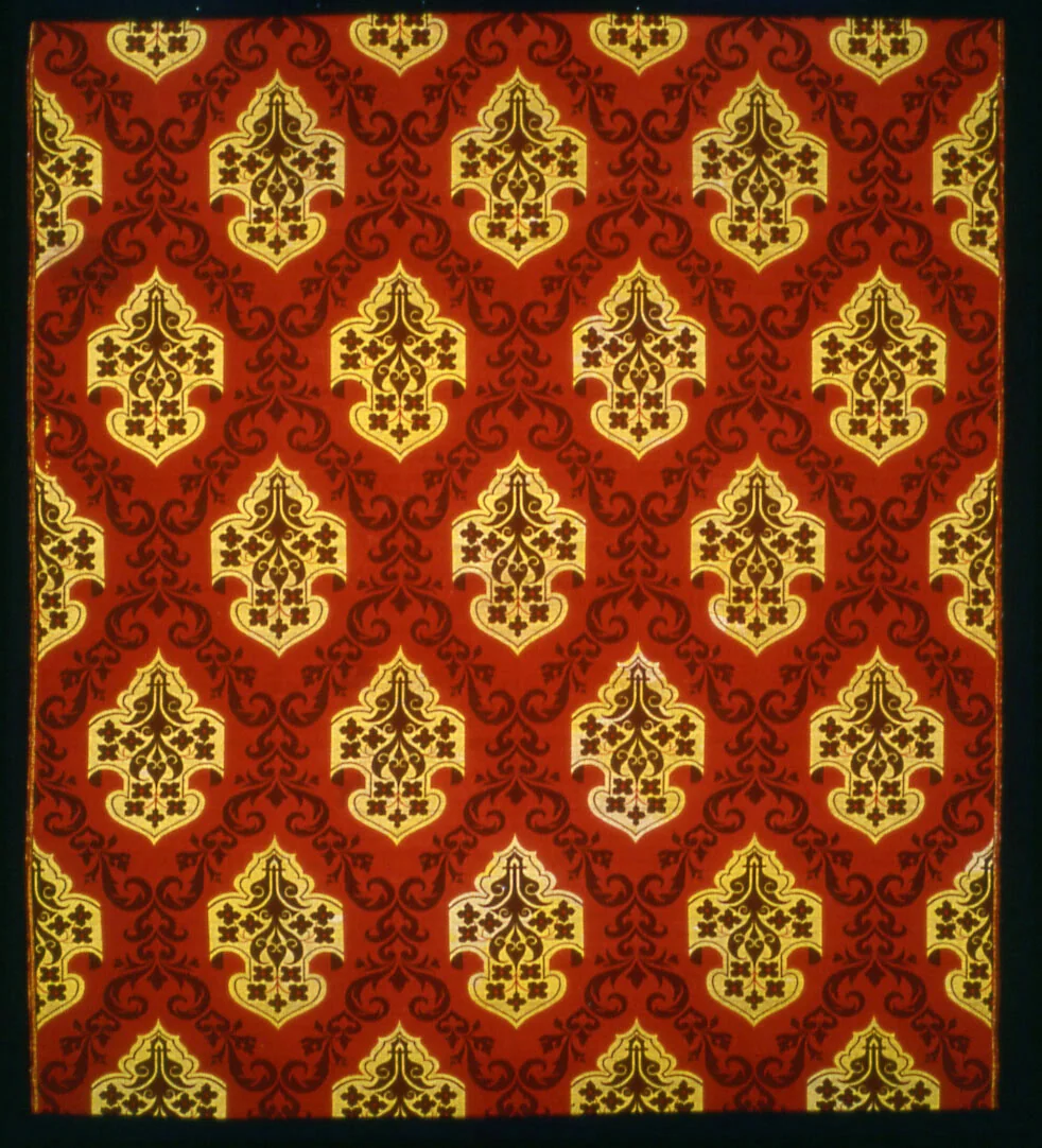 Panel by J. W. & C. Ward, textile, 1875-1900