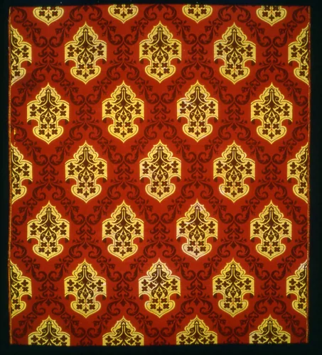 Panel by J. W. & C. Ward, textile, 1875-1900