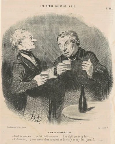 Le vin de propriétaire by Honoré Daumier, print, 1846