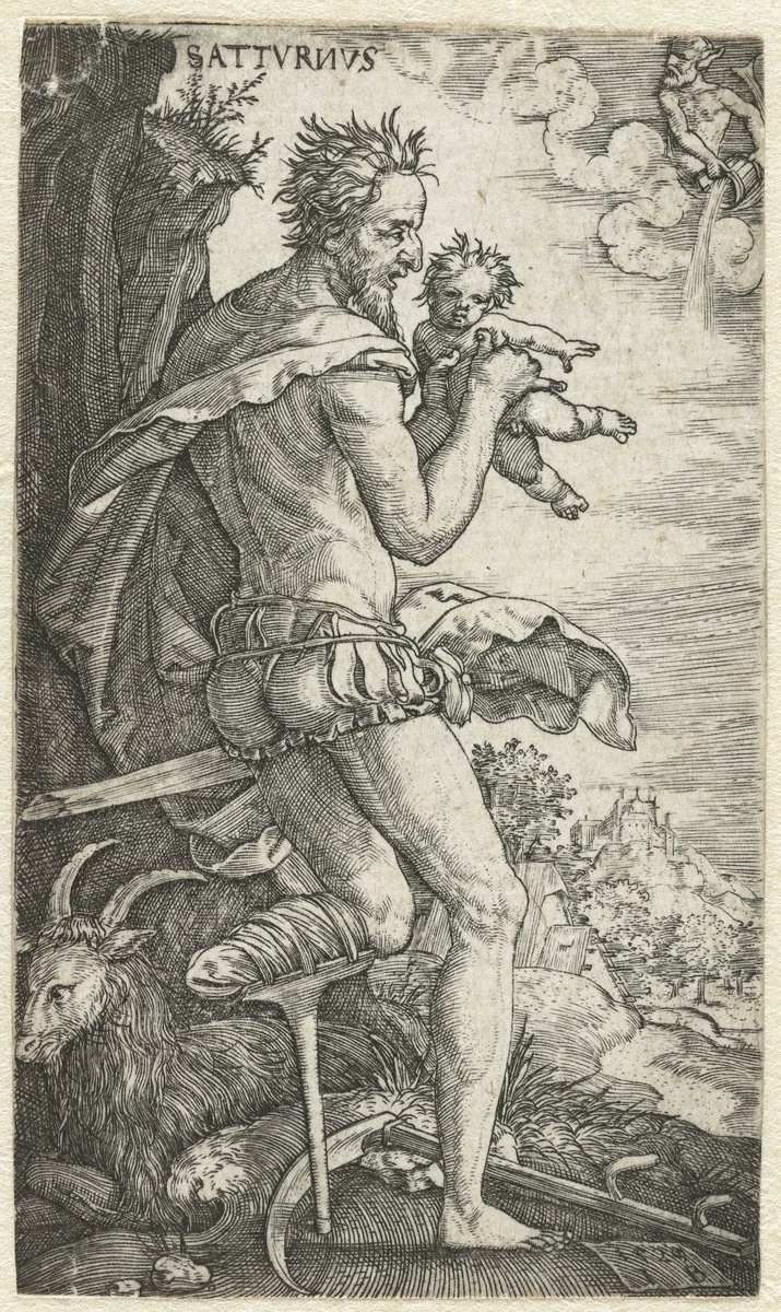 Saturnus by Unknown, print, 1529