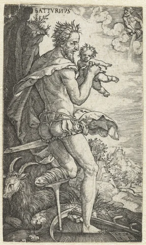 Saturnus by Unknown, print, 1529