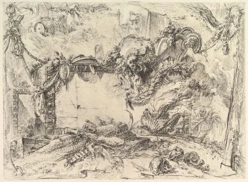 The Monumental Tablet, from "Grotteschi" (Grotesques) by Giovanni Battista Piranesi, print, 1743-1753