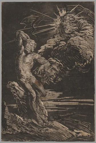 The Creation of Adam by Giovanni Benedetto Castiglione, print, 1637-1647