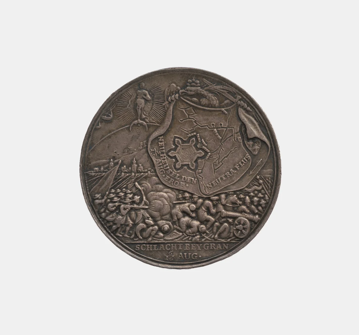 Battle of Gran and capture of Neuheuselden by Lazarus Gottlieb Lauffer, metalwork, 1685