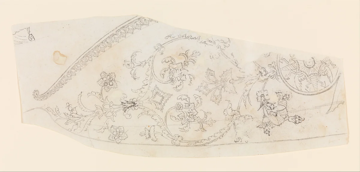 Design for the Decoration of a Gun Stock by Nicolas Noël Boutet, drawing, 1770-1830