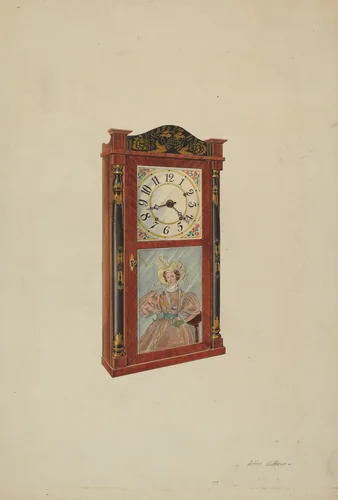Clock by Arthur Mathews, index of american design, 1937