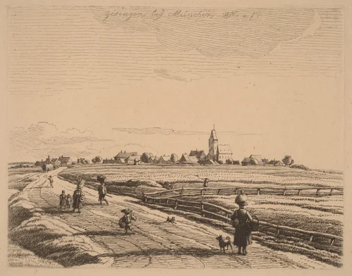 Giesing by Wilhelm von Kobell, print, 1818