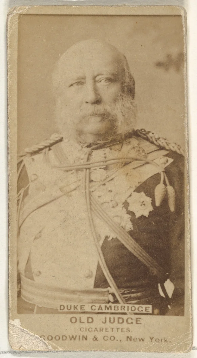 Duke of Cambridge, from the Celebrities and Prizefighters series (N174) for Old Judge Cigarettes by Goodwin & Company, photograph, 1887-1888