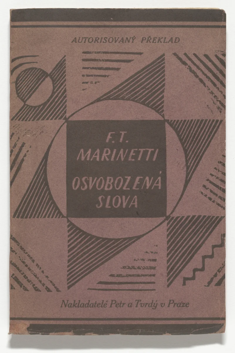 Osvobozená slova by Filippo Tommaso Marinetti, illustrated book, 1922