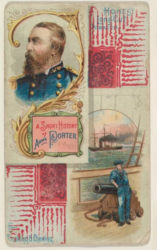 A Short History of General Admiral Porter, from the Histories of Generals series (N114) issued by W. Duke, Sons & Co. to promote Honest Long Cut Smoking and Chewing Tobacco by W. Duke, Sons & Co., print, 1888