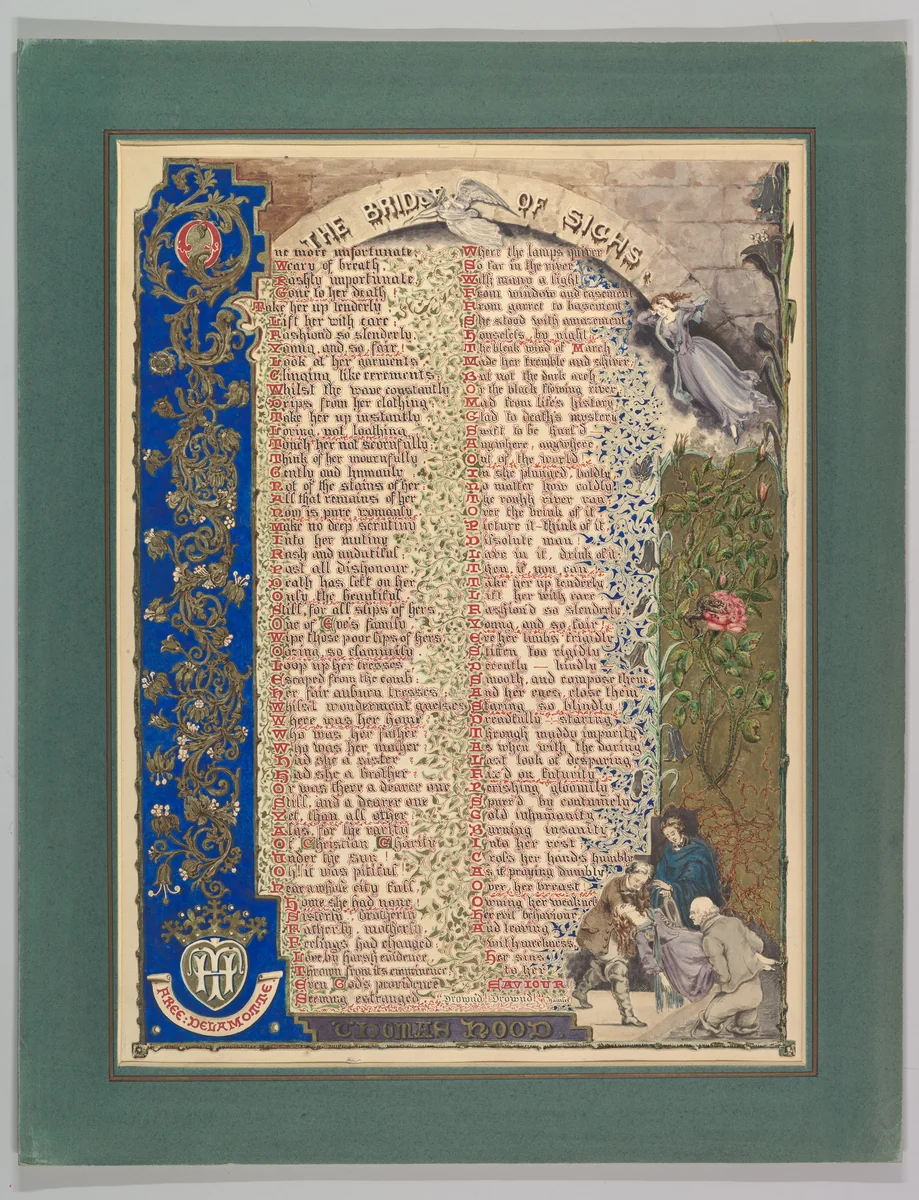 The Bridge of Sighs by Freeman Gage Delamotte, drawing, 1830-1862