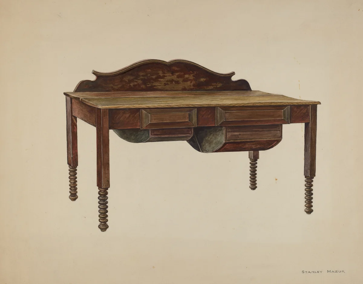 Kitchen Table by Stanley Mazur, index of american design, 1938