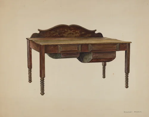 Kitchen Table by Stanley Mazur, index of american design, 1938