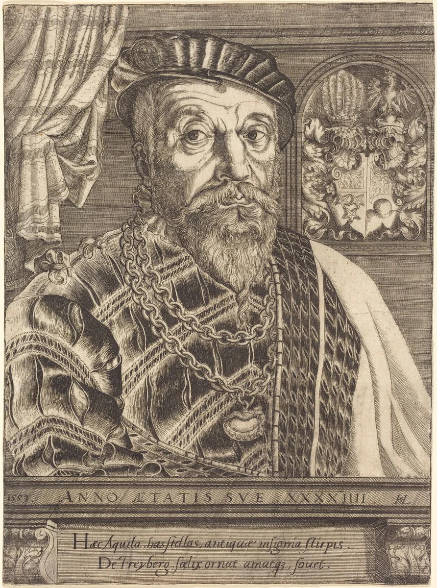 Pancraz von Freyberg Hohenschau by Hanns Lautensack, print, 1553