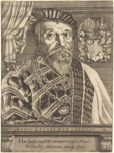 Pancraz von Freyberg Hohenschau by Hanns Lautensack, print, 1553