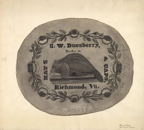 Hat Box - Top by Mary E. Humes, index of american design, 1939