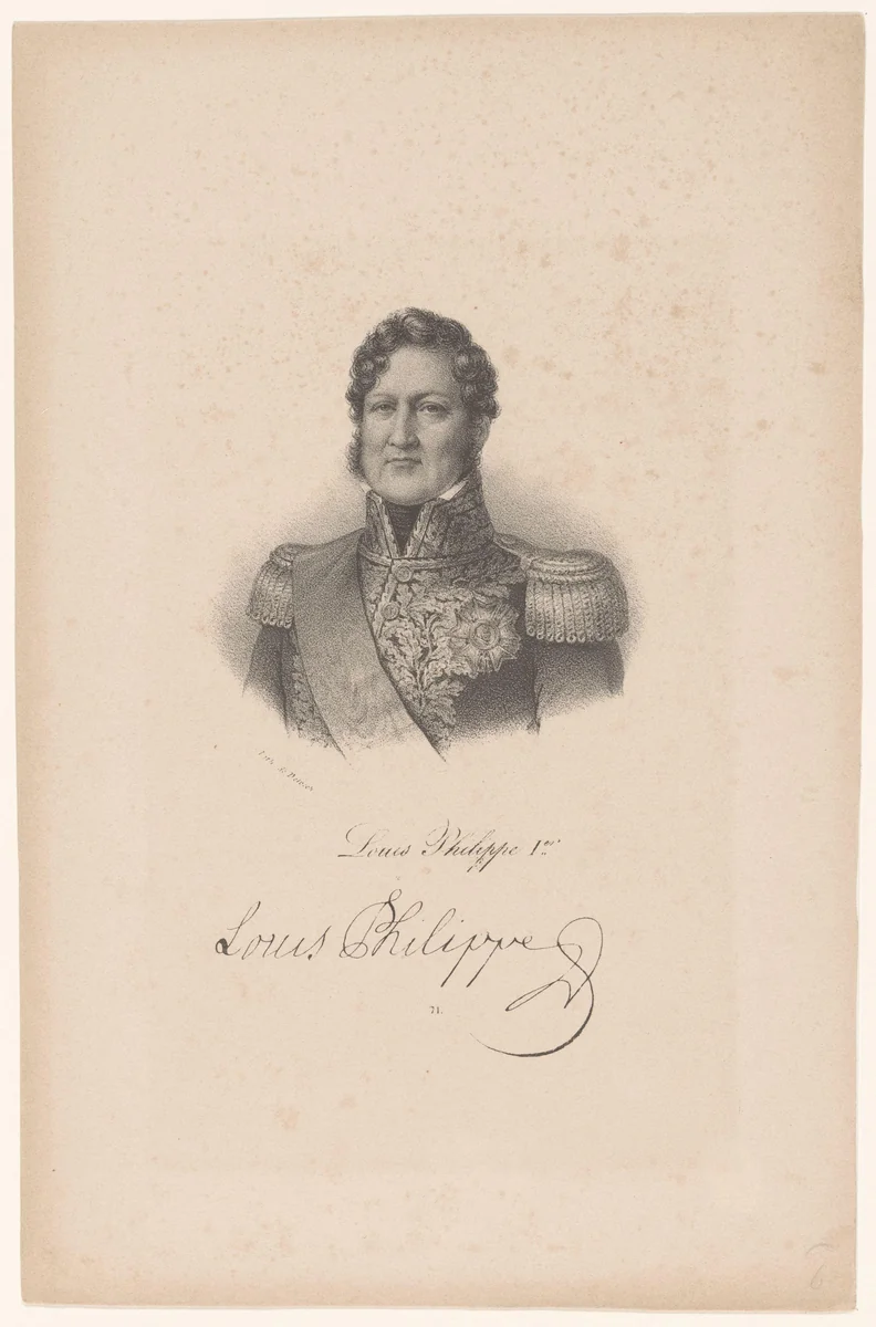 Portret van Lodewijk Filips I van Frankrijk by anonymous, print, 1818-1842
