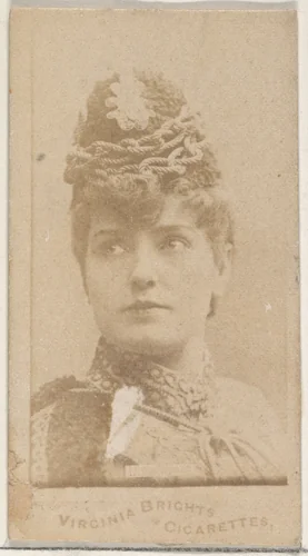 From the Actors and Actresses series (N45, Type 4) for Virginia Brights Cigarettes by Allen & Ginter, photograph, 1885-1891