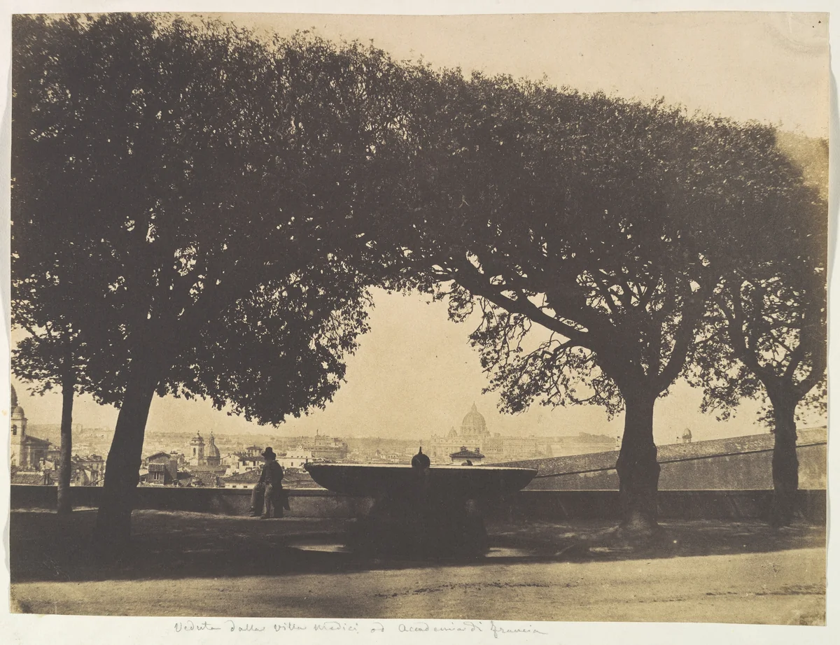 View from the French Academy at the Villa Medici by Giacomo Caneva, photograph, 1847-1857