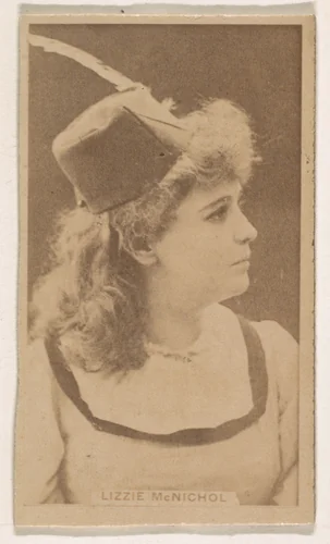 Lizzie McNichol, from the Actresses series (N245) issued by Kinney Brothers to promote Sweet Caporal Cigarettes by Kinney Brothers Tobacco Company, photograph, 1890