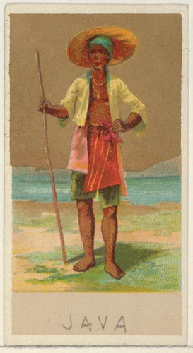 Java, from the Natives in Costume series (N16), Teofani Issue, for Allen & Ginter Cigarettes Brands by Allen & Ginter, print, 1886-1900