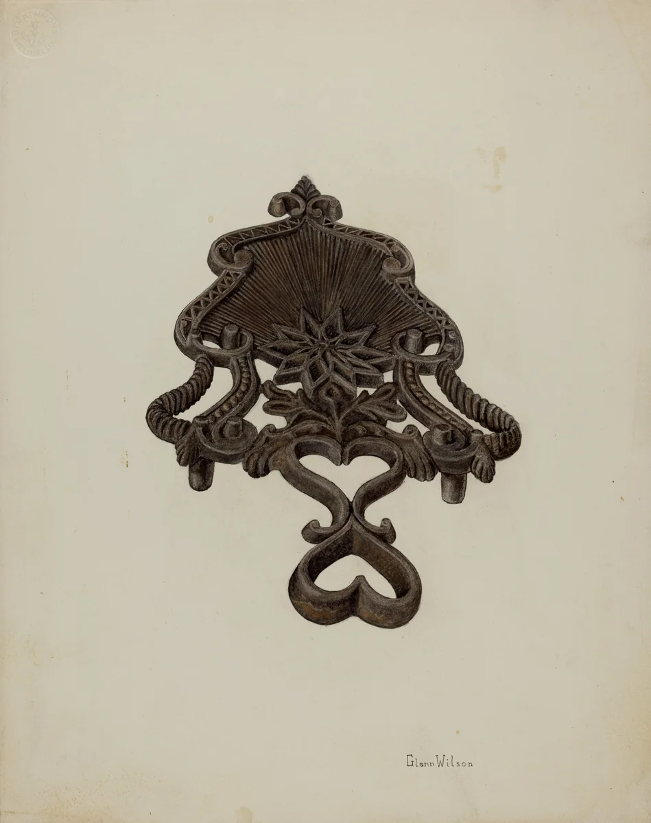 Metal Trivet by Glenn Wilson, index of american design, 1941