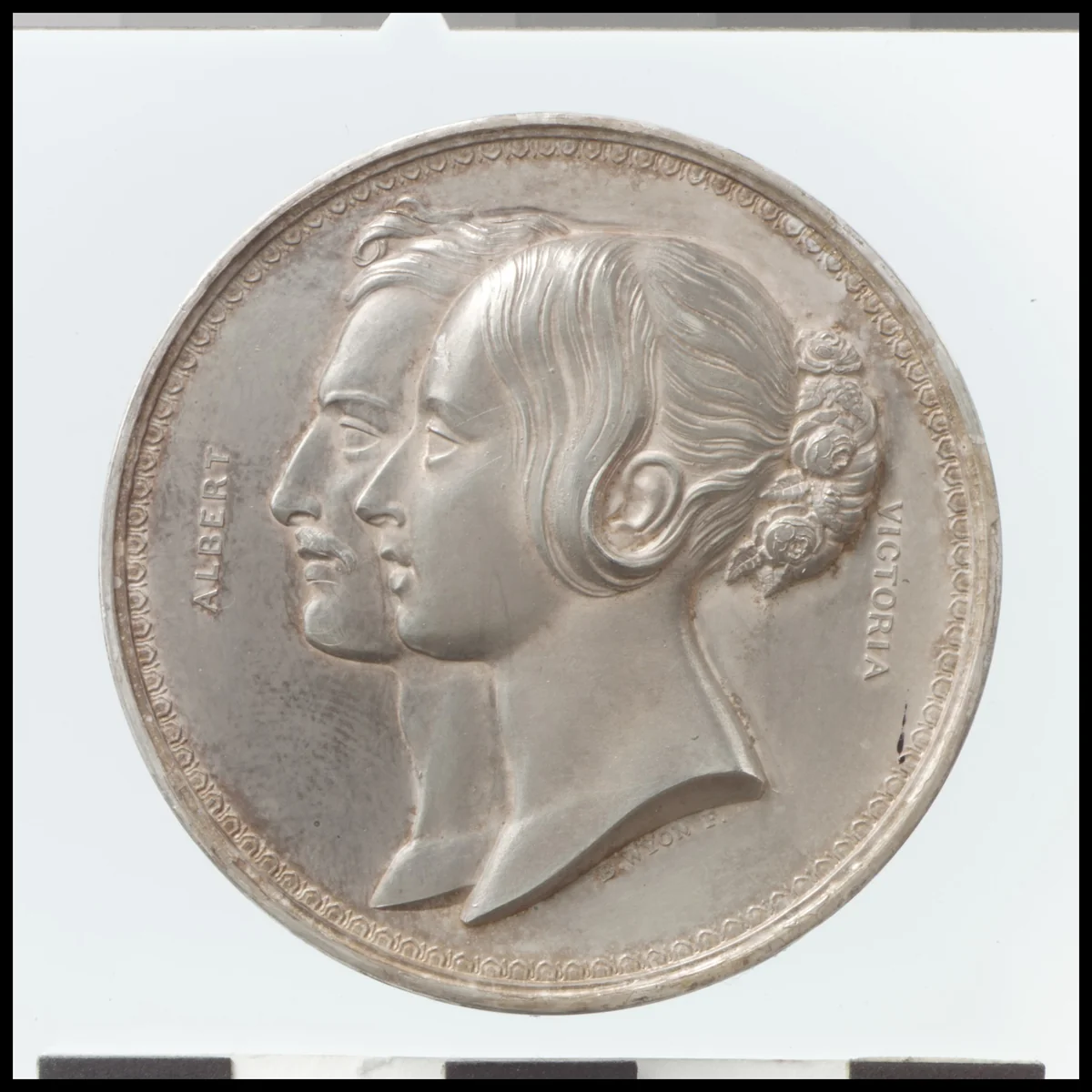 Marriage of Victoria and Albert by Benjamin Wyon, metalwork, 1840