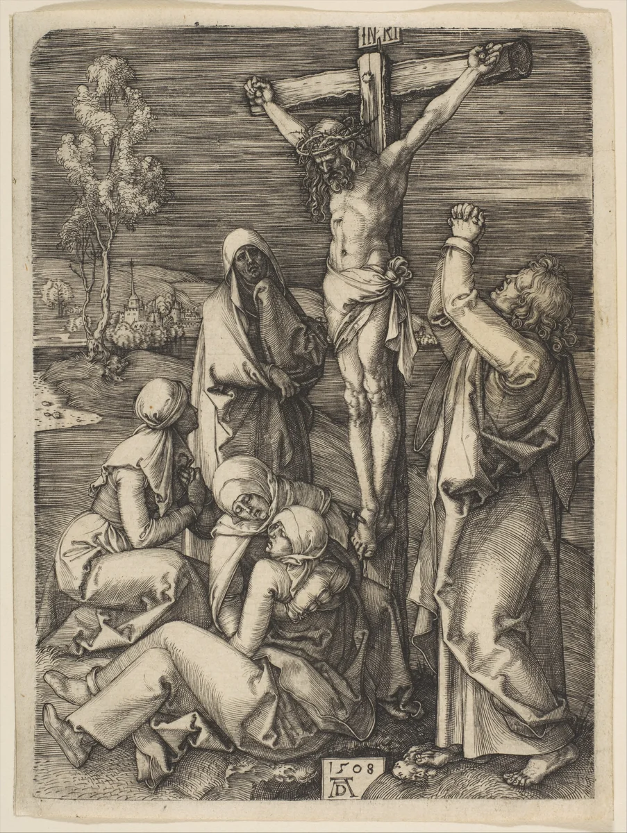 Christ on the Cross by Albrecht Dürer, print, 1508
