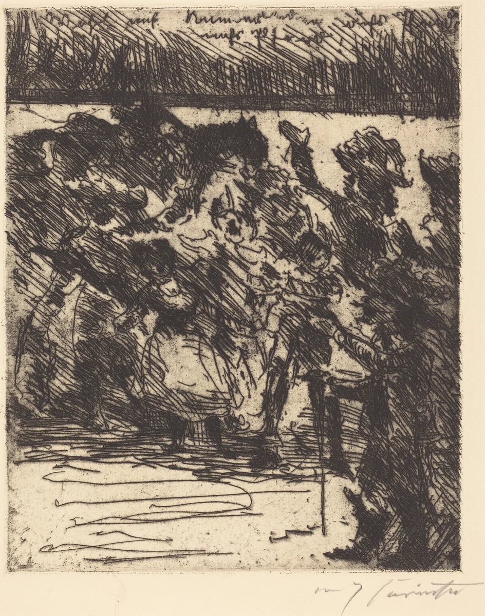 "Wohl auf, kameraden, aufs pferd, aufs pferd! Ins feld, in die freiheit gezogen!" ("Come On, Comrades, to Horse, to Horse! To Battle, Bound for Liberty!") by Lovis Corinth, print, 1923