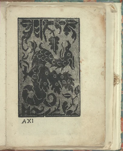Opera Nova Universali intitulata Corona di racammi, page 23 (recto) by Giovanni Andrea Vavassore, book, 1530