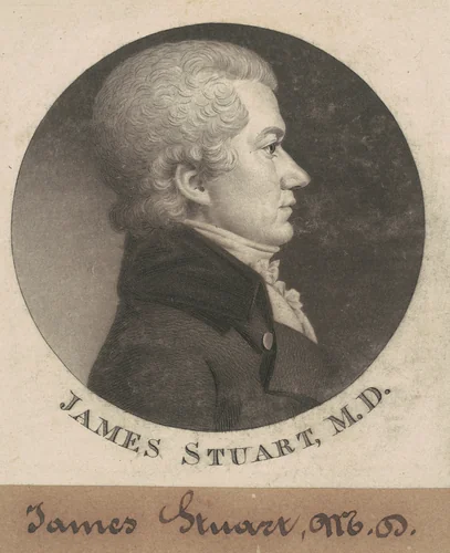 James Stuart by Charles B. J. Févret de Saint-Mémin, print, 1802