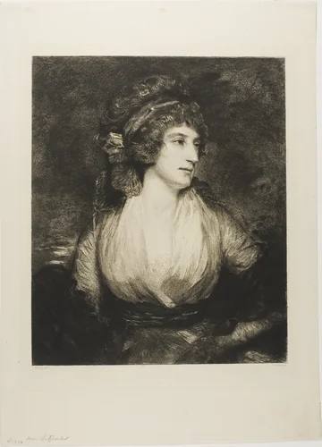 Portrait of a Woman by Charles Albert Waltner, print, 1866-1925