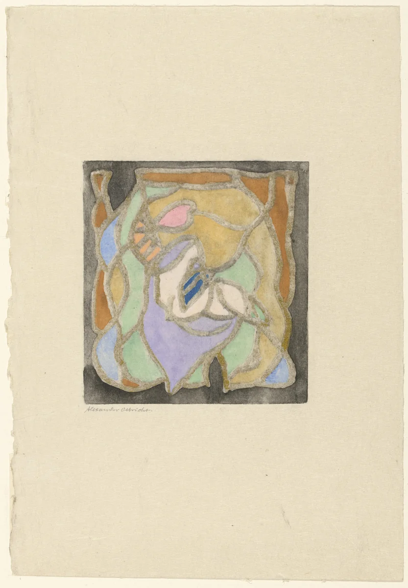 Ornamental Composition (Dekorative Komposition) by Alexander Olbricht, print