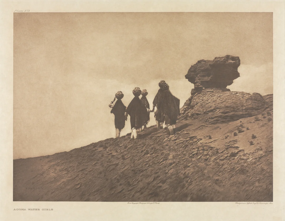 Portfolio XVI, Plate 573: Acoma Water Girls by Edward Curtis, other, 1904